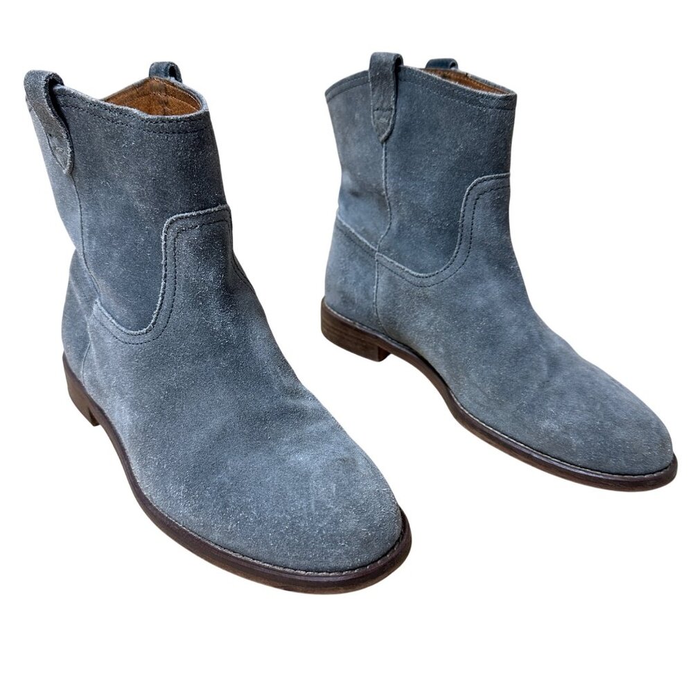 Madewell Womens Gray Suede Ankle Boots Size 8 Pre-Owned
